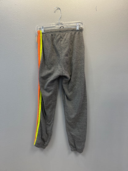 Aviator Nation XS Grey rainbow stripe on side jogger