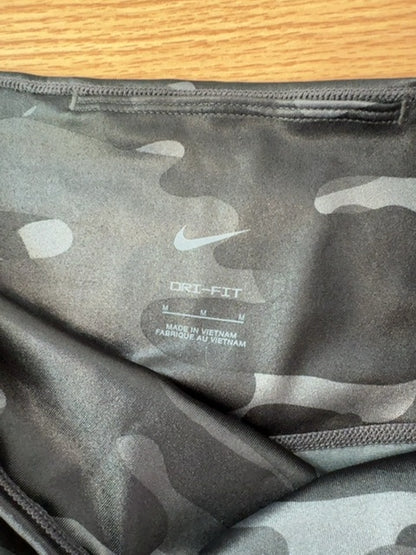Nike M Black shiny camo full leggings NWT