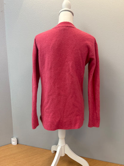 Athleta S Pink LS button up wool