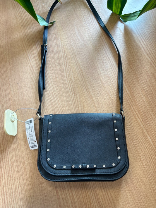 Kate Spade  Black smll X-Body w/Rhinestones