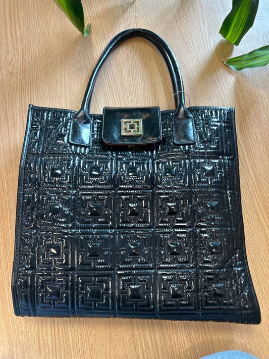 Trina Turk  Black Patent Tote