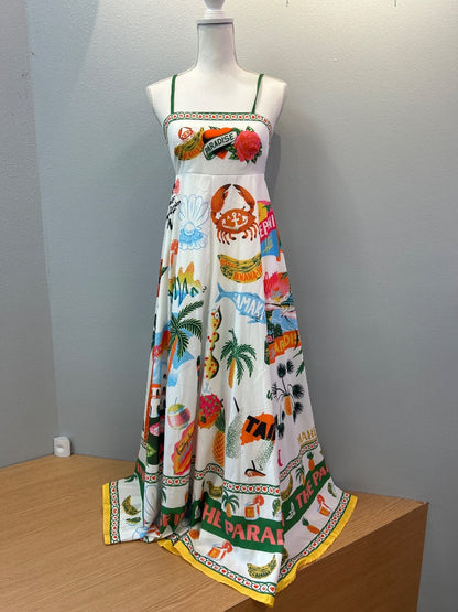 No Brand XS White Paradise in  Printed