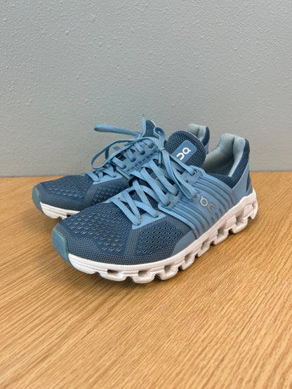 On Cloud 7 Blue woven lace up low pro running shoe
