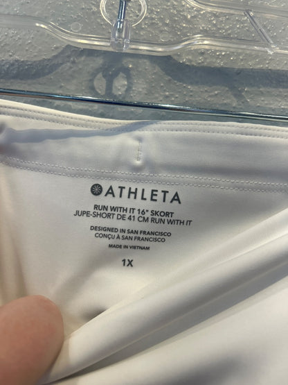 Athleta 1X White slip on athletic SKORT
