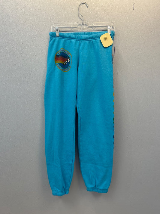 Aviator Nation M Blue pull on jogger w/ surf logo on hip