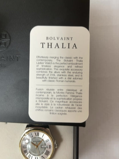 Bolvaint Paris  Silver/Gold NIB Thalia Ladies Watch