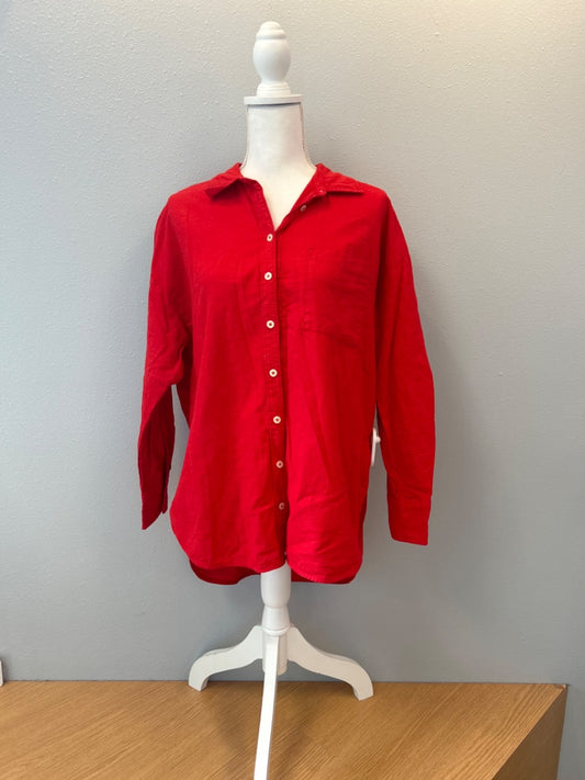 Maeve S Red Cotton/Linen bttnup