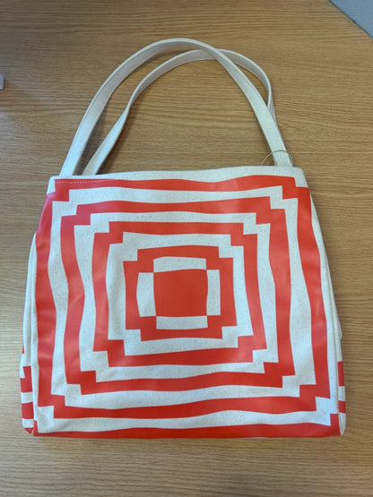 Poppy Lissiman  Orange Cream Abstract print Canvas Tote