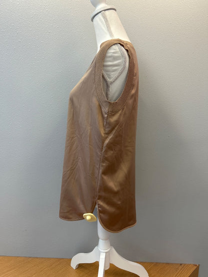 Max Mara L Tan Silky w/ribbed edges