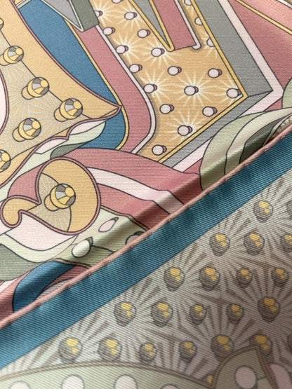 Hermes  Blue/Pink Electrique Silk Gavroche
