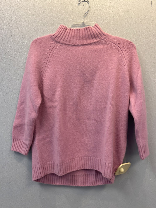 Tyler Boe M Pink 100% cashmere mockneck LS