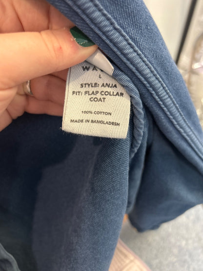 Waven L Blue Denim open frnt trench