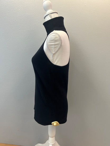 A.L.C. L Black knit turtleneck tank top