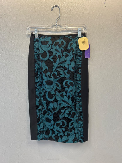 Pinko 2 Black/Blue NWT Lace front pencil