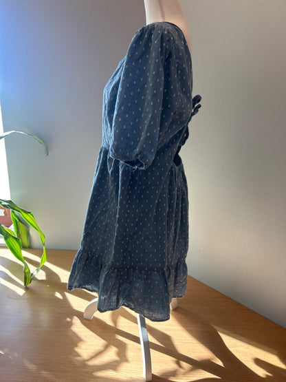 Loft 14 Blue SS mini w/ open back/WTE polka dots