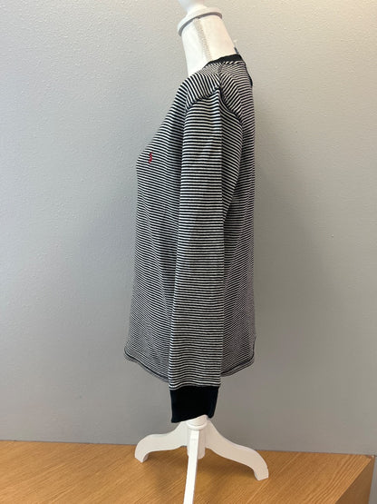 Polo Ralph Lauren M Black/white LS stripes