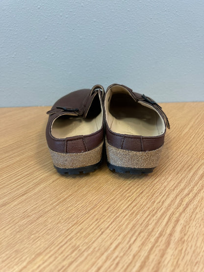 Haflinger 10.5 Brown leather clog w/ cork bottom