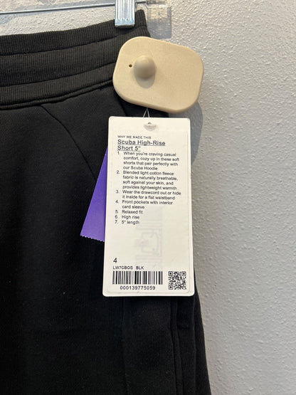 Lululemon 4 Black NWT scuba high rise short