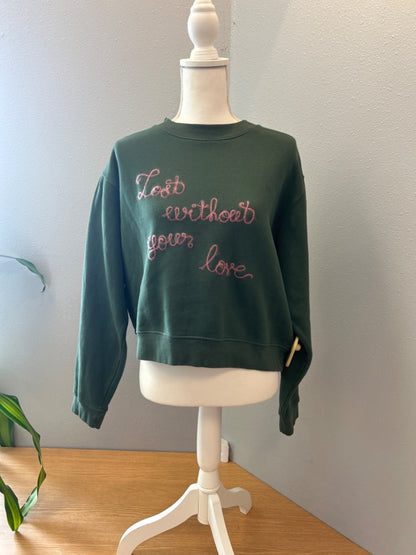Roy Rogers XL Green NWT Cropped "Lost Without Your Love"