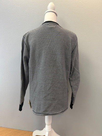 Polo Ralph Lauren M Black/white LS stripes