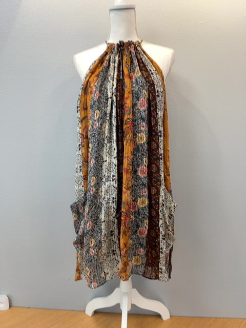 Isabel Marant L Orange/Multi SILK Sleevless Mixed print