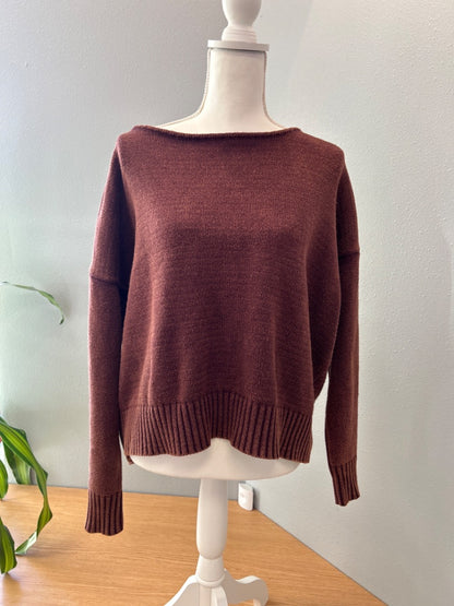 Leela & Lavender M Brown open back knit w/ back tie