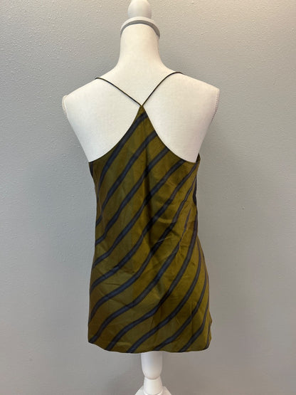 Alexander Wang S Green Silk Stripe