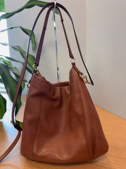 Coach  Brown Large pebble leather crossbody w/ gold hardware