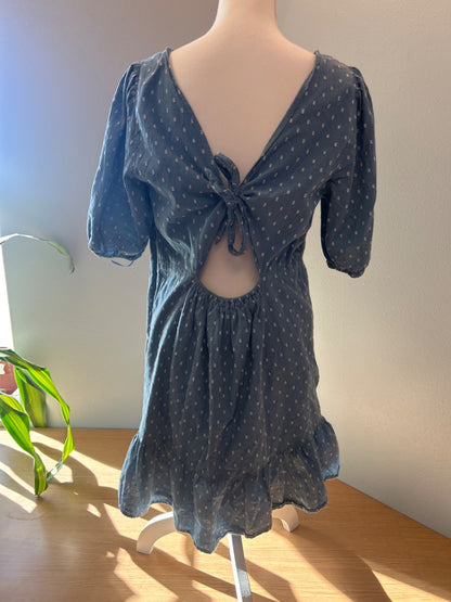 Loft 14 Blue SS mini w/ open back/WTE polka dots