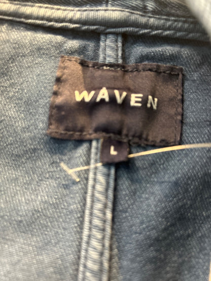 Waven L Blue Denim open frnt trench