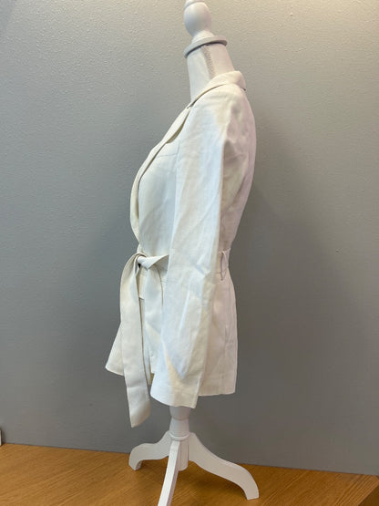 Reiss S Cream bttn belted