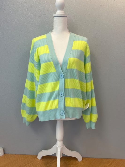 American Vintage XS/S Blue/Green Stripe deep v