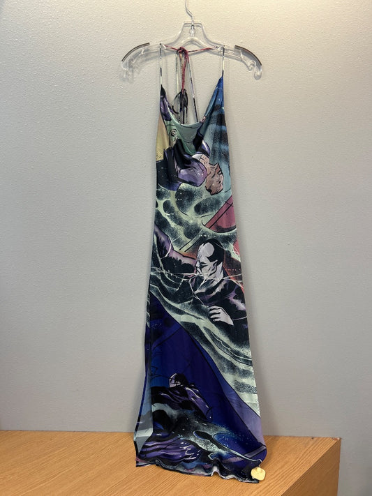 Daily Paper XS Blue NWT Silky Strappy Comic Print