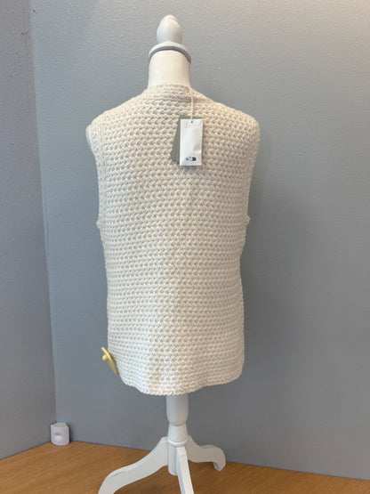 Vanessa Bruno S Cream NWT Knit slvlss Cardi