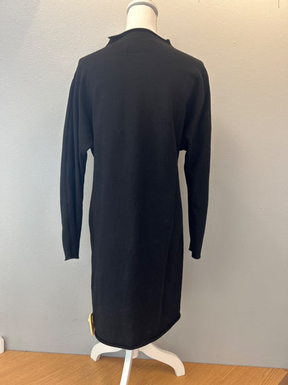 Frank & Eileen S Black Rolled edge Sweater dress