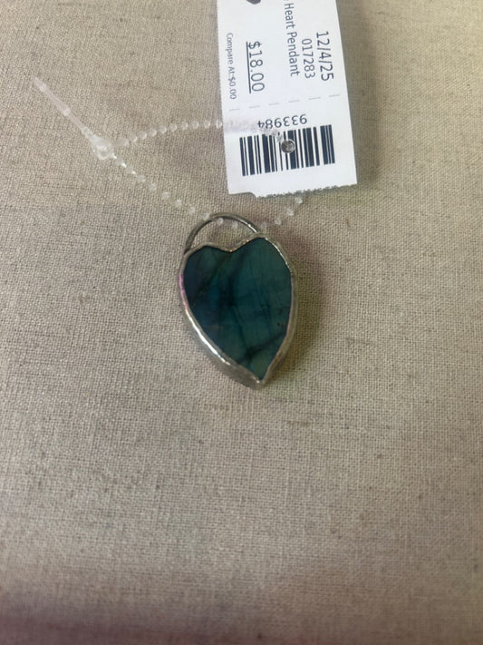 Blue Labradorite Heart Pendant