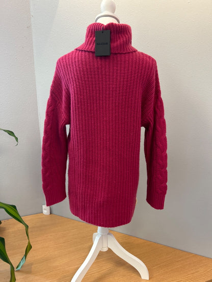 Naadam XS Pink NWT Cable knit sleeve turtle