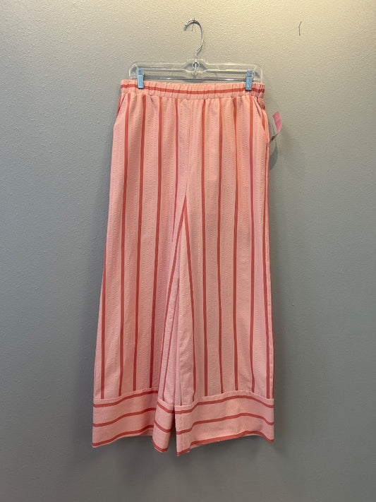 fore M Pink striped slip no wide leg NWT