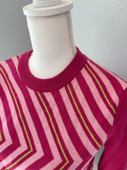 collectif M Pink LS stripes crop like