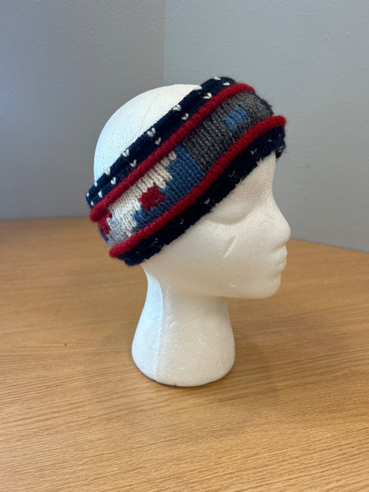 Neckworks  Blue/Red Knit Headband w/fleece
