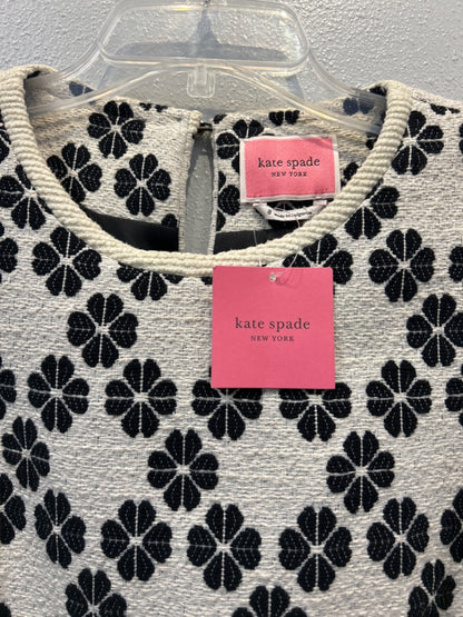 Kate Spade 8 White /BLK floral SS mini NWT