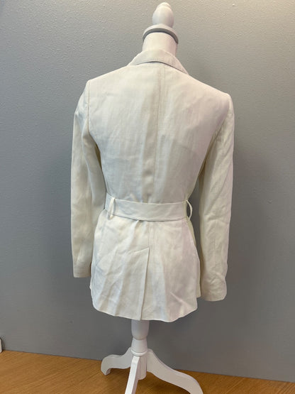 Reiss S Cream bttn belted