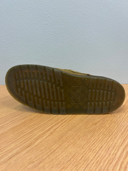 Dr Martens 10 Tan slip on leather clop w/ ankle strap