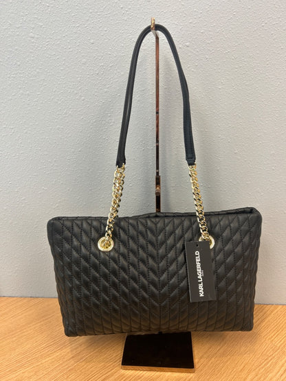 Karl Lagerfeld Black NWT Quilted Body w/ Gold Hardware