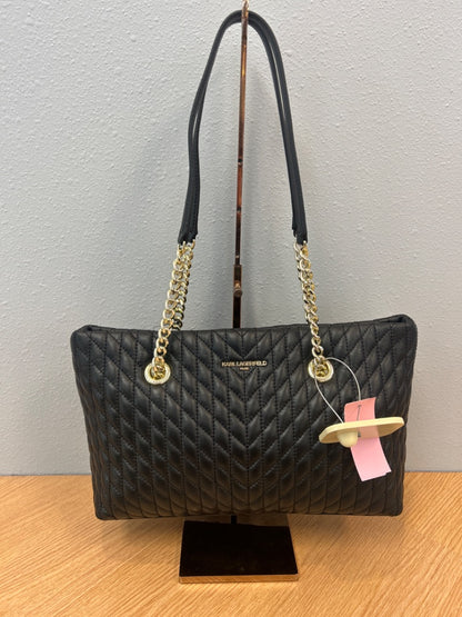 Karl Lagerfeld Black NWT Quilted Body w/ Gold Hardware