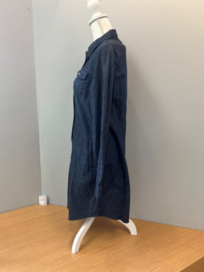 Duluth Trading  Blue Denim LS button up dress NWT