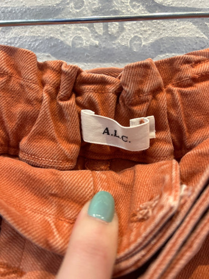 ALC 2 Orange hi rise paper bag waist w/ elt