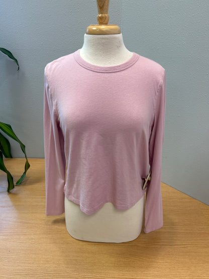 Lululemon M Pink LS ucut top plain