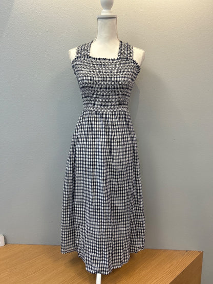 MNG 0 Blue/White NWT Gingham backless