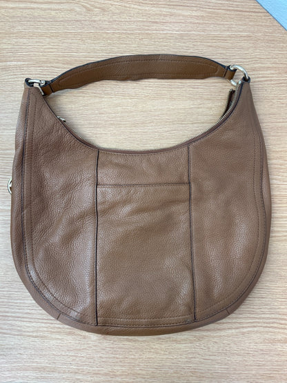 Michael Kors  Tan crescent pebble leather shoulder bag large